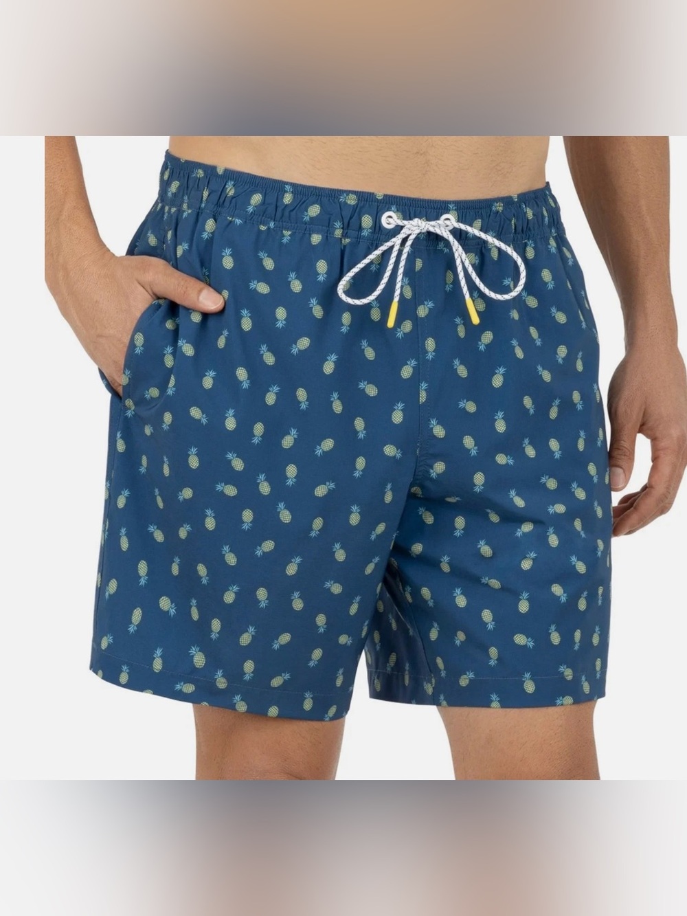 Bonobos Blue Pineapple Print Athletic Swim Shorts
